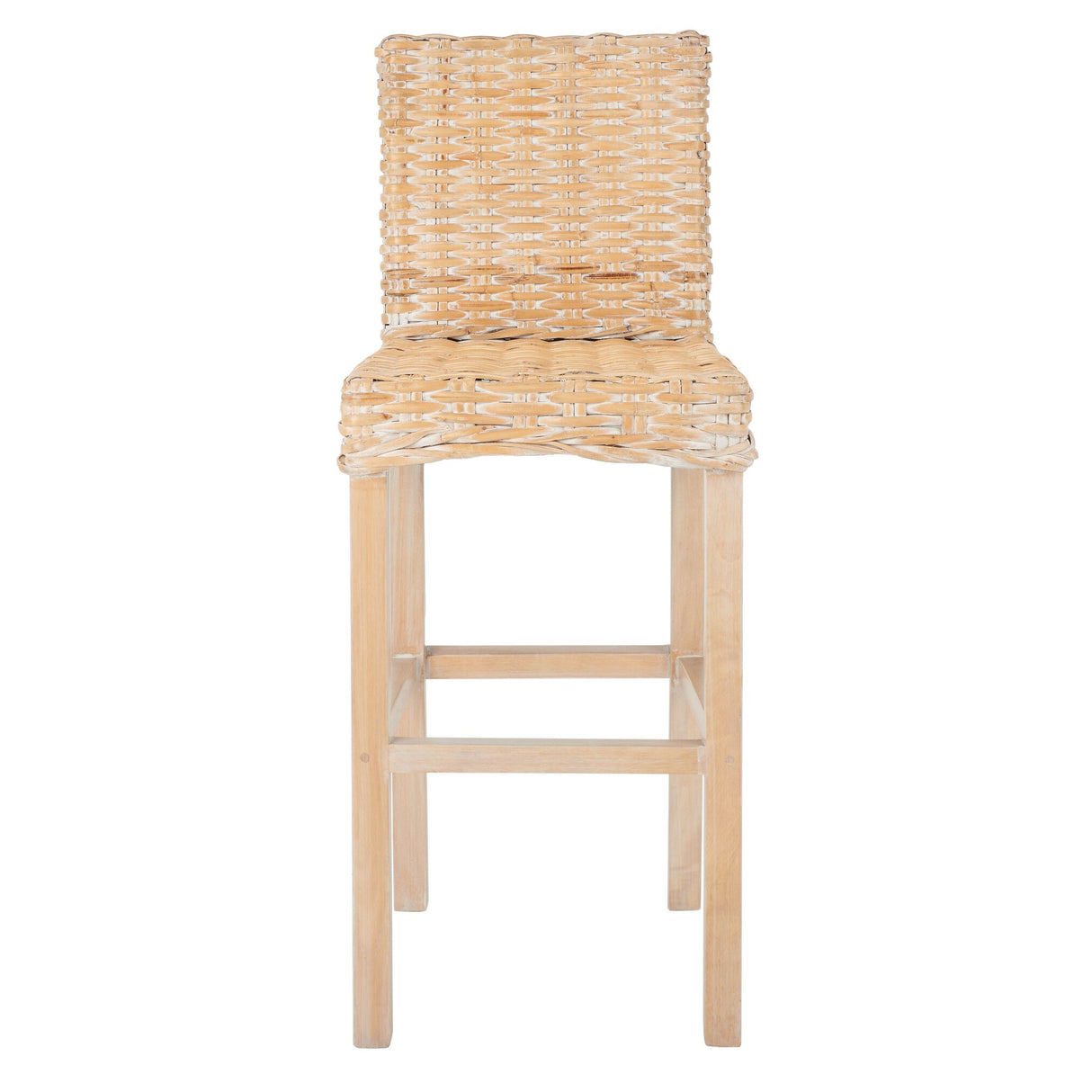 SAFAVIEH Yuna Rattan 30-inch Bar Stool - 20.1" W x 18.5" L x 43.3" H - 20Wx19Dx43H