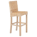 SAFAVIEH Yuna Rattan 30-inch Bar Stool - 20.1" W x 18.5" L x 43.3" H - 20Wx19Dx43H