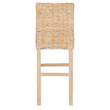 SAFAVIEH Yuna Rattan 30-inch Bar Stool - 20.1" W x 18.5" L x 43.3" H - 20Wx19Dx43H