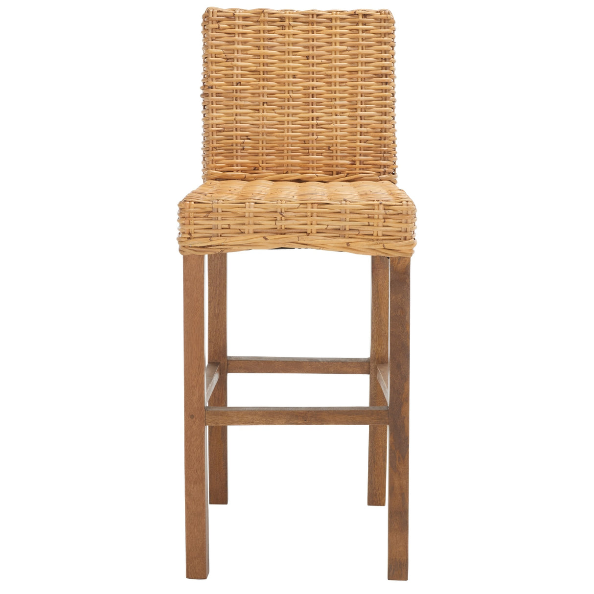 SAFAVIEH Yuna Rattan 30-inch Bar Stool - 20.1" W x 18.5" L x 43.3" H - 20Wx19Dx43H