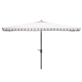 SAFAVIEH Zariah Rectangular 6'x10' Outdoor Umbrella with Valance