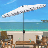 SAFAVIEH Zariah Rectangular 6'x10' Outdoor Umbrella with Valance