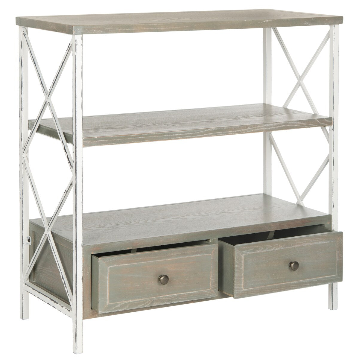 SAFAVIEH Zenia Pale Blue Storage Console Table - 33.9" x 15.2" x 34.8" - 34Wx15Dx35H