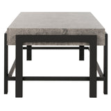 SAFAVIEH Zettie Dark Grey/ Black Coffee Table - 43.3" x 23.6" x 15.7" - 43Wx24Dx16H