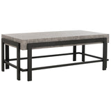 SAFAVIEH Zettie Dark Grey/ Black Coffee Table - 43.3" x 23.6" x 15.7" - 43Wx24Dx16H