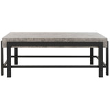 SAFAVIEH Zettie Dark Grey/ Black Coffee Table - 43.3" x 23.6" x 15.7" - 43Wx24Dx16H