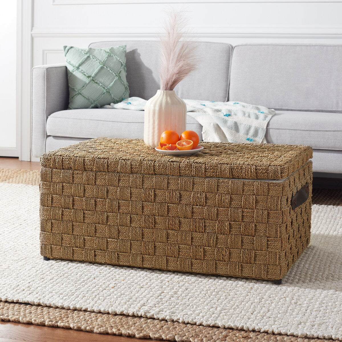 SAFAVIEH Zeycan Rattan Storage Trunk - 23.6" x 39.3" x 17.7" - 24W x 39D x 18H