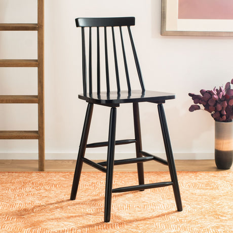 SAFAVIEH Zillah 24-inch Spindle Farmhouse Counter Stool (Set of 2) - 17.7" x 20.5" x 39.1" - 18Wx21Dx39H