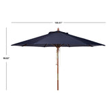 SAFAVIEH Zlatana 9 Ft Wooden Outdoor Umbrella