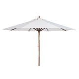 SAFAVIEH Zlatana 9 Ft Wooden Outdoor Umbrella