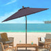 SAFAVIEH Zlatana 9 Ft Wooden Outdoor Umbrella