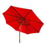 SAFAVIEH Zlatana 9 Ft Wooden Outdoor Umbrella