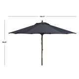 SAFAVIEH Zlatana 9 Ft Wooden Outdoor Umbrella