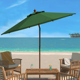 SAFAVIEH Zlatana 9 Ft Wooden Outdoor Umbrella