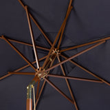 SAFAVIEH Zlatana 9 Ft Wooden Outdoor Umbrella