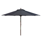 SAFAVIEH Zlatana 9 Ft Wooden Outdoor Umbrella