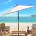 SAFAVIEH Zlatana 9 Ft Wooden Outdoor Umbrella