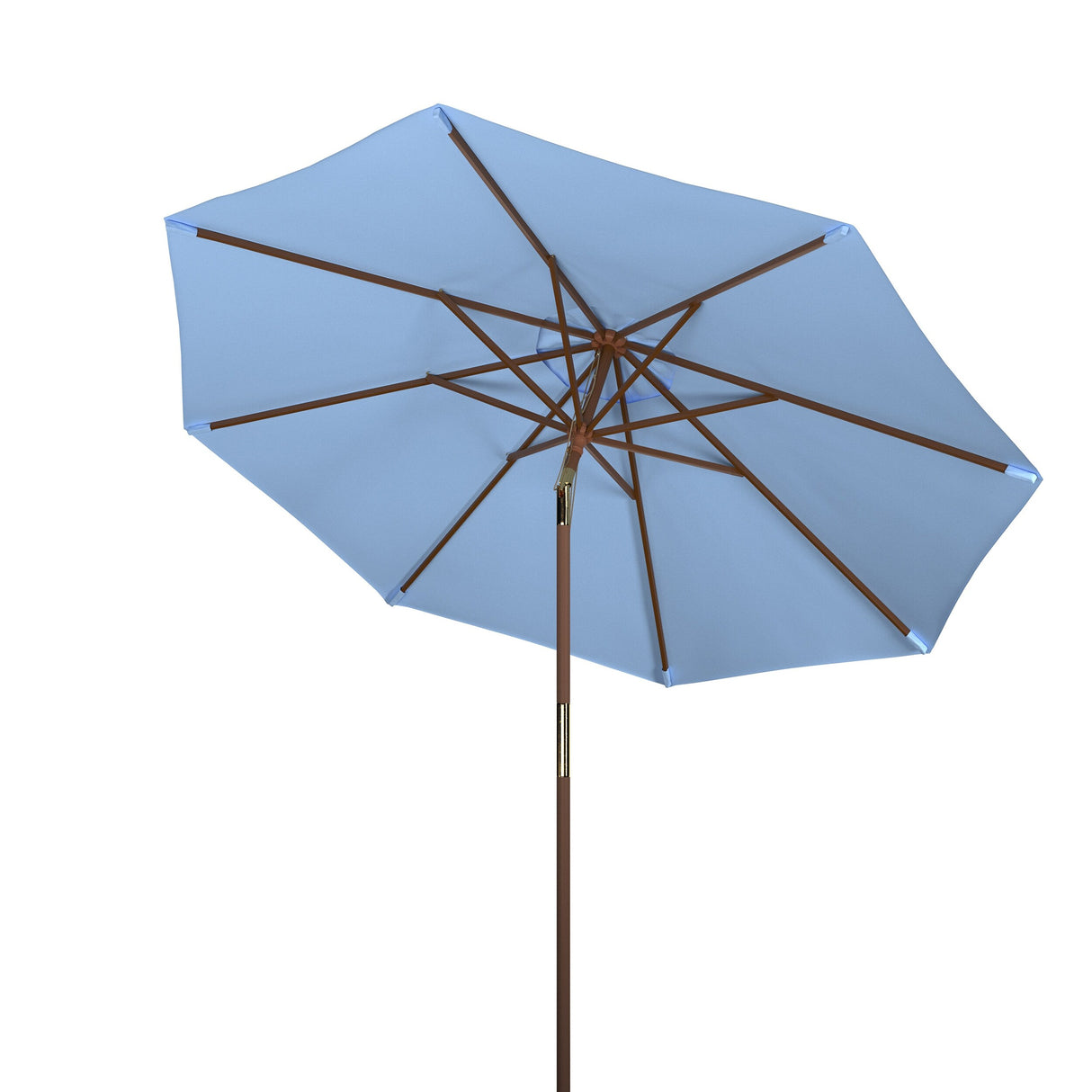 SAFAVIEH Zlatana 9 Ft Wooden Outdoor Umbrella