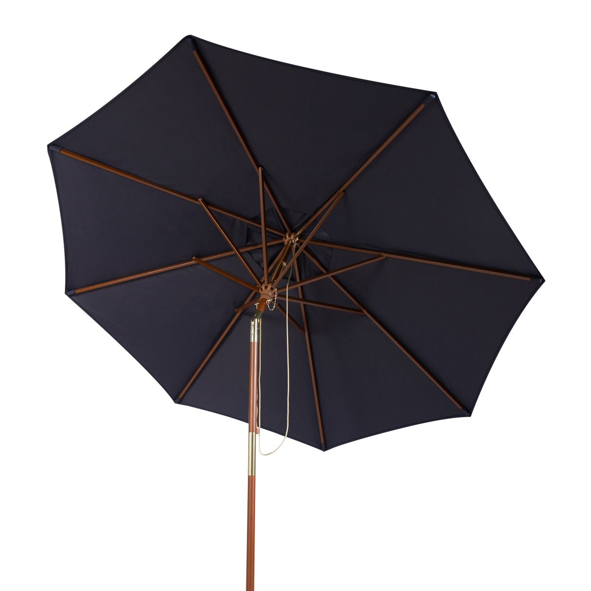 SAFAVIEH Zlatana 9 Ft Wooden Outdoor Umbrella