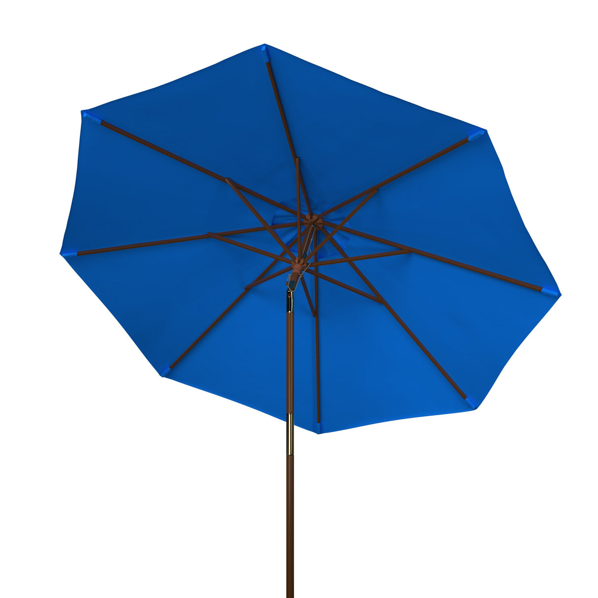 SAFAVIEH Zlatana 9 Ft Wooden Outdoor Umbrella