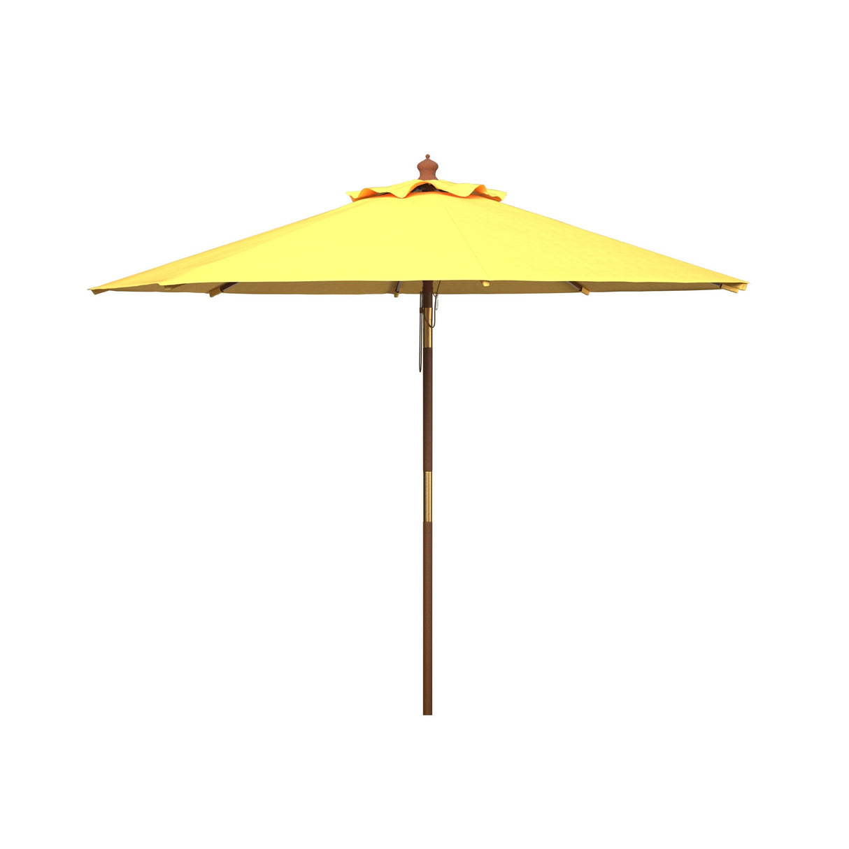 SAFAVIEH Zlatana 9 Ft Wooden Outdoor Umbrella