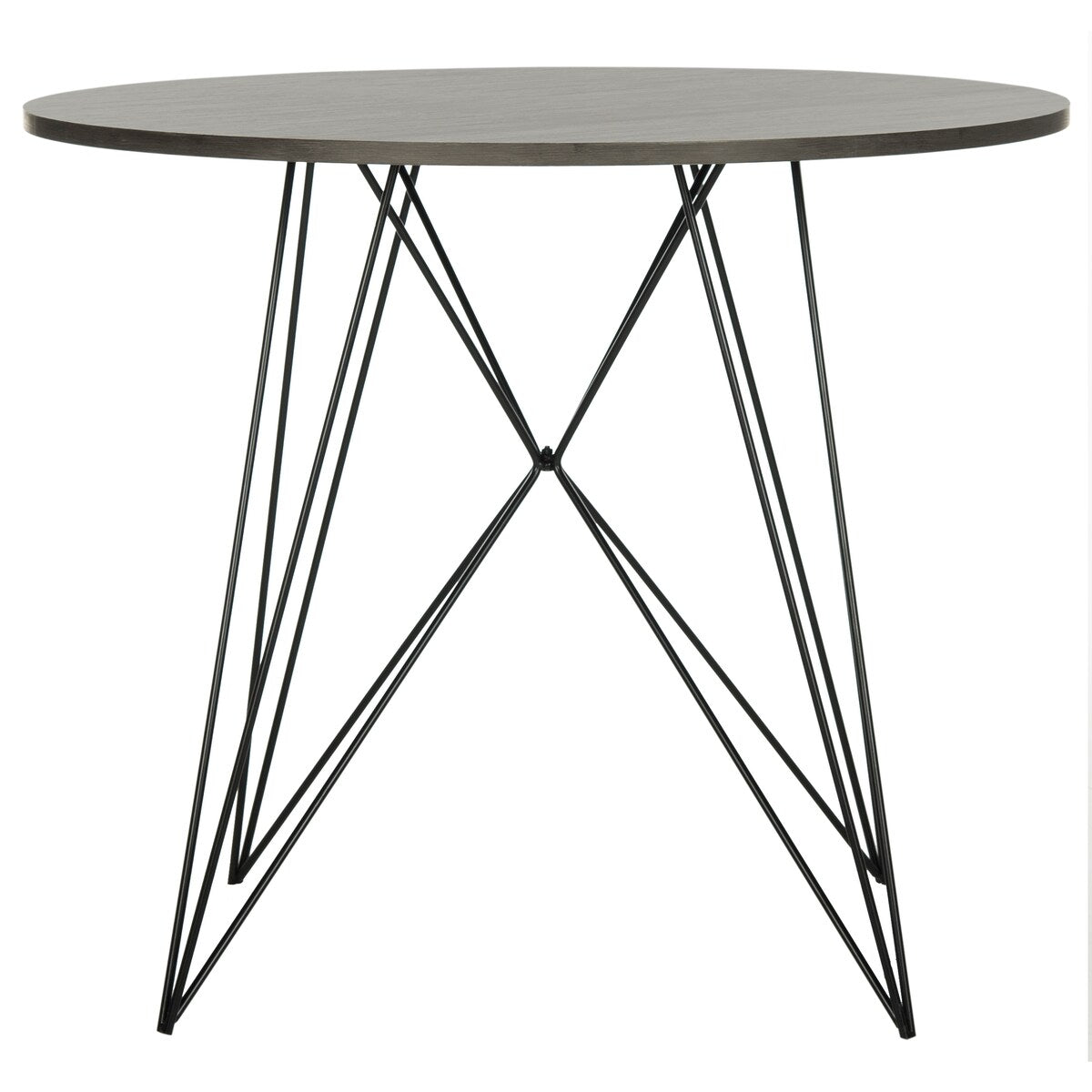 SAFAVIEH Zorana Dark Grey / Black Round Dining Table - 35.4" x 35.4" x 29.5" - 35Wx35Dx30H