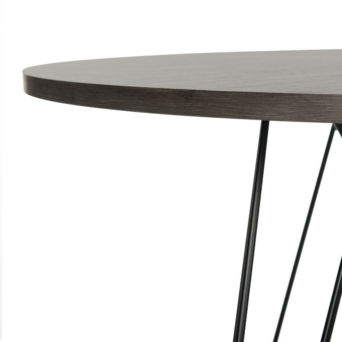 SAFAVIEH Zorana Dark Grey / Black Round Dining Table - 35.4" x 35.4" x 29.5" - 35Wx35Dx30H