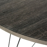 SAFAVIEH Zorana Dark Grey / Black Round Dining Table - 35.4" x 35.4" x 29.5" - 35Wx35Dx30H