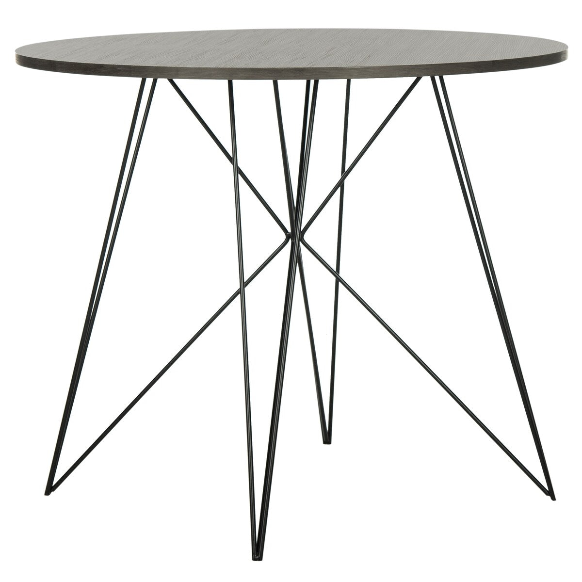 SAFAVIEH Zorana Dark Grey / Black Round Dining Table - 35.4" x 35.4" x 29.5" - 35Wx35Dx30H