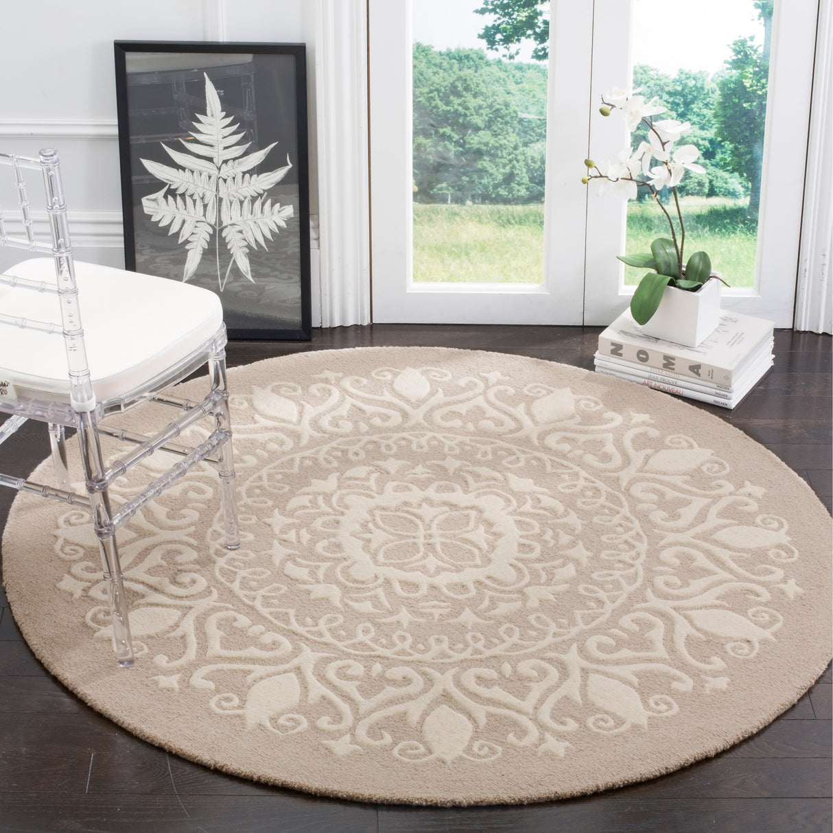 SAFAVIEH, Handmade Bella Willien Modern Floral Wool Rug