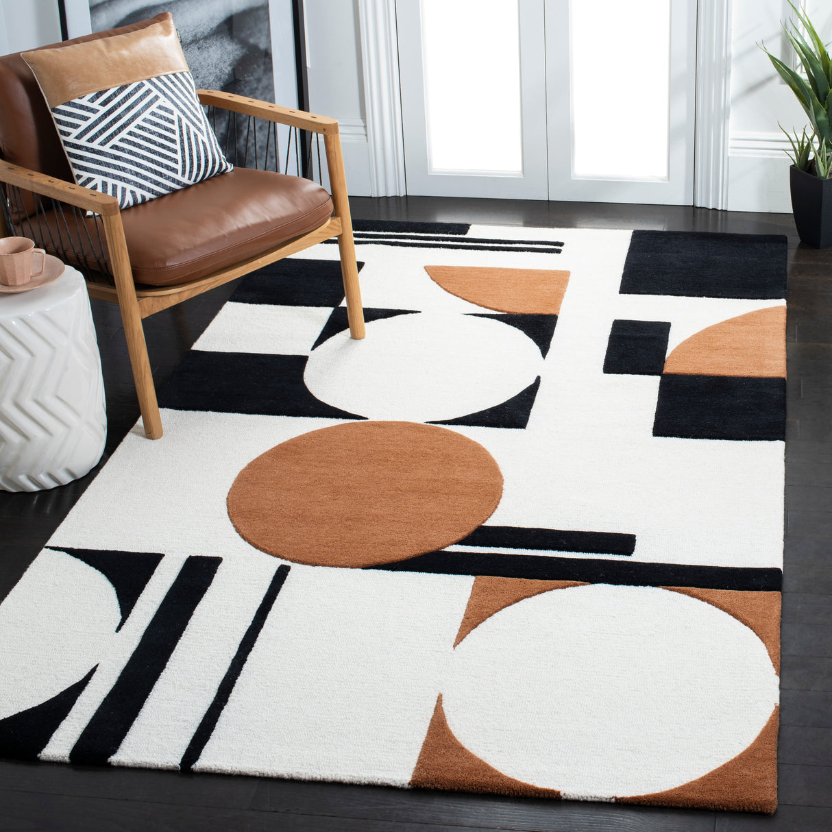 SAFAVIEH, Handmade Rodeo Drive Amira Mid-Century Modern Wool Rug