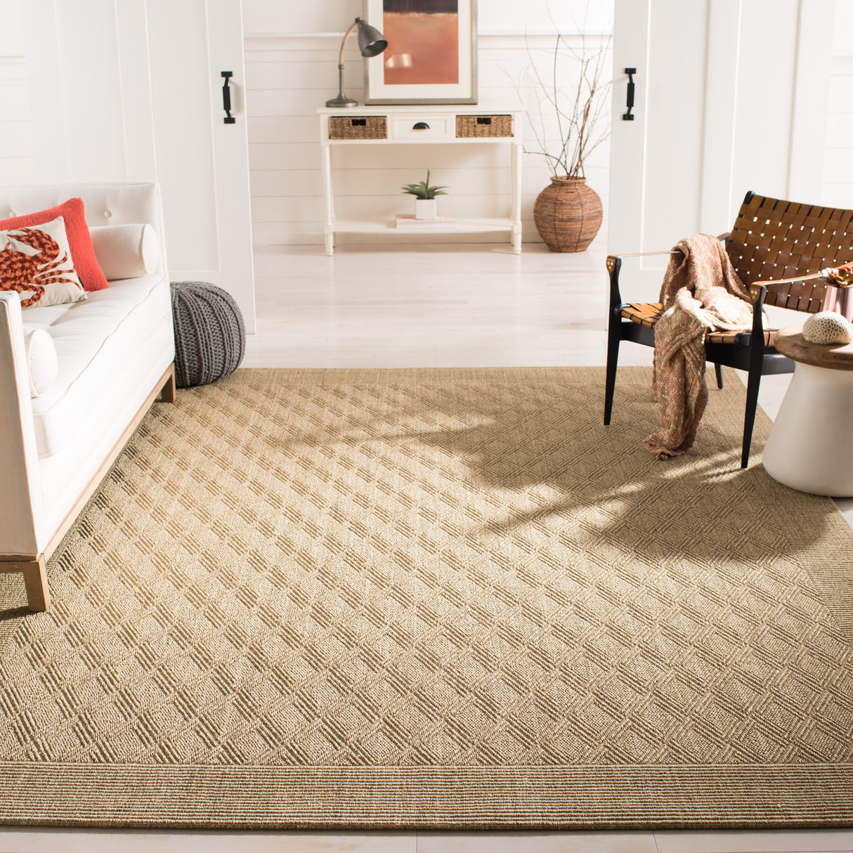 SAFAVIEH, Palm Beach Ferne Trellis Sisal/ Jute Rug