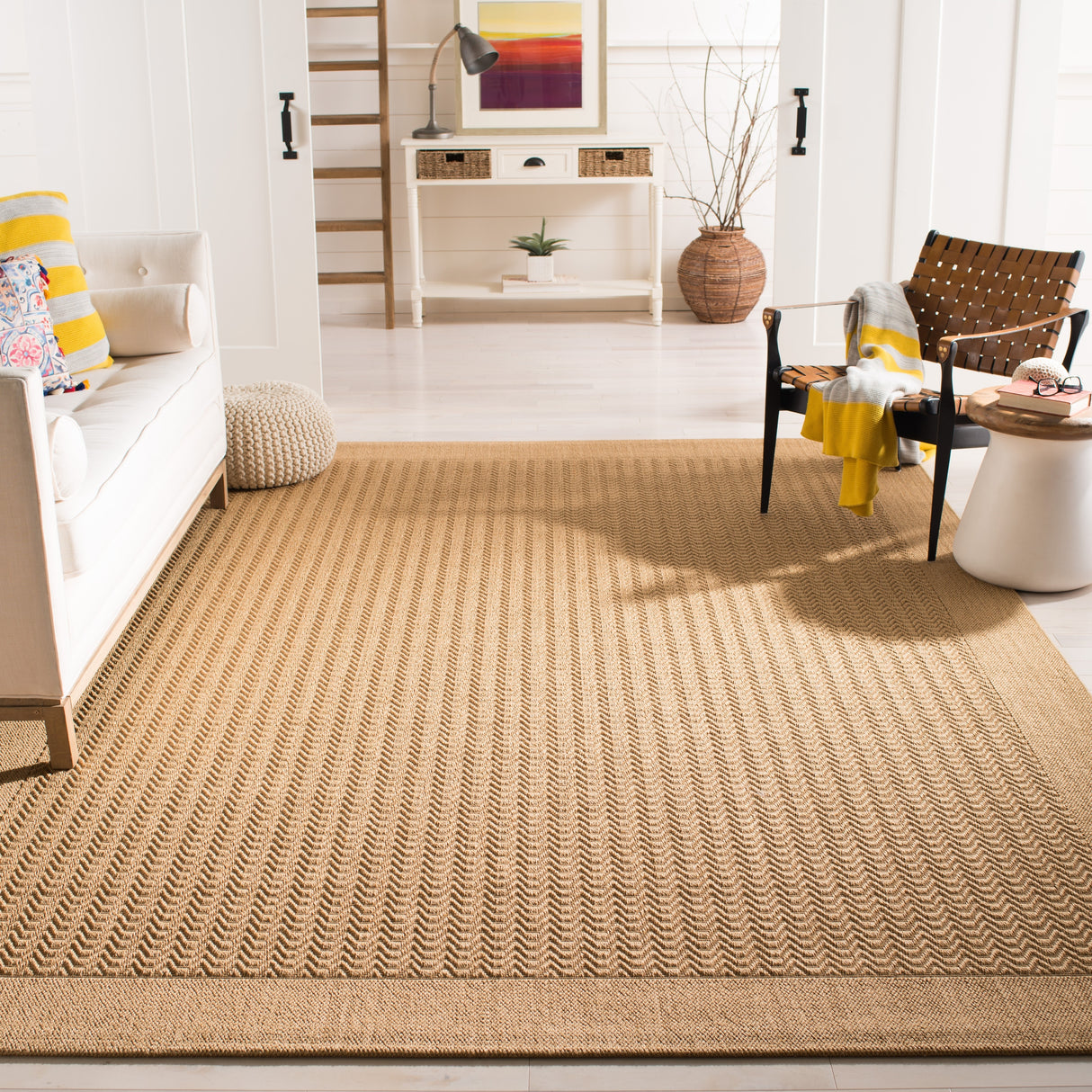 SAFAVIEH, Palm Beach Pearly Modern Sisal Rug