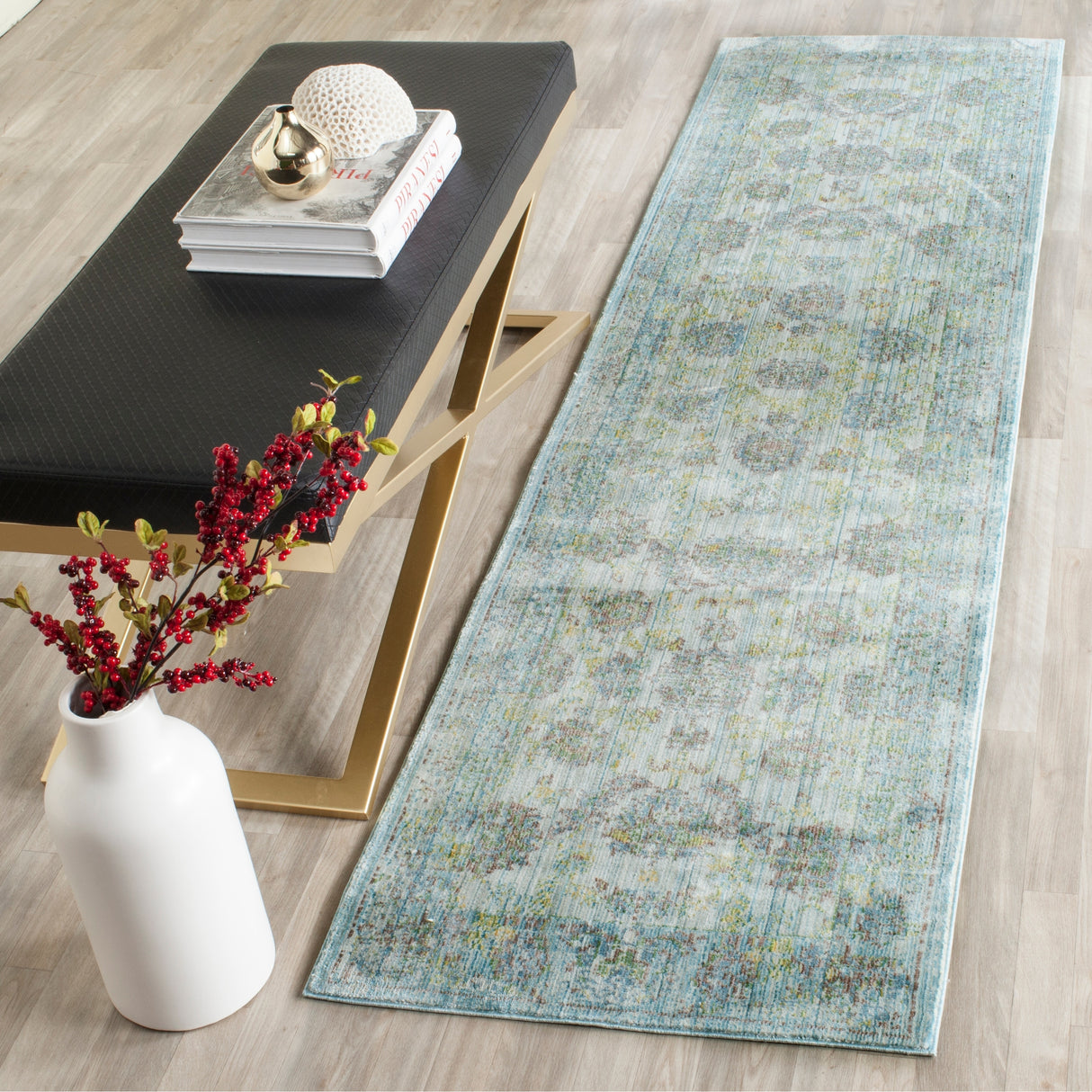 SAFAVIEH, Valencia Masumeh Boho Oriental Distressed Rug