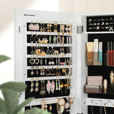 SONGMICS Mirror Jewelry Cabinet Armoire, Lockable Storage Organizer