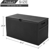 SUNCROWN 120 Gallon Outdoor Resin Storage Deck Box Container Waterproof