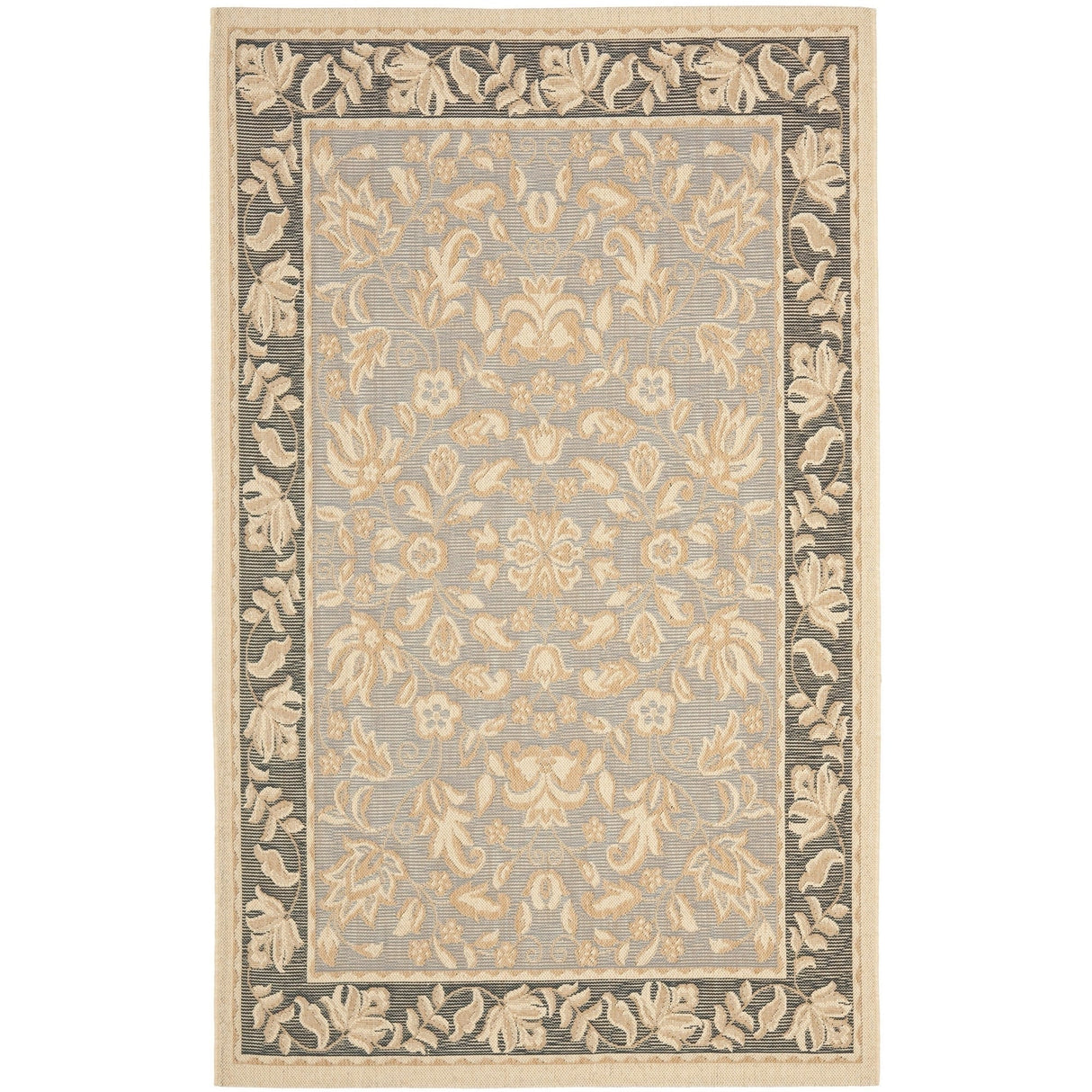 SAFAVIEH Beach House Hedwig Floral Border Indoor/ Outdoor Waterproof Rug