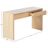 Safavieh Couture Bellarose Travertine Console Table - 55Wx18Dx31H