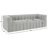 Safavieh Couture Calyna Channel Tufted Velvet Sofa - 90Wx34Dx25H