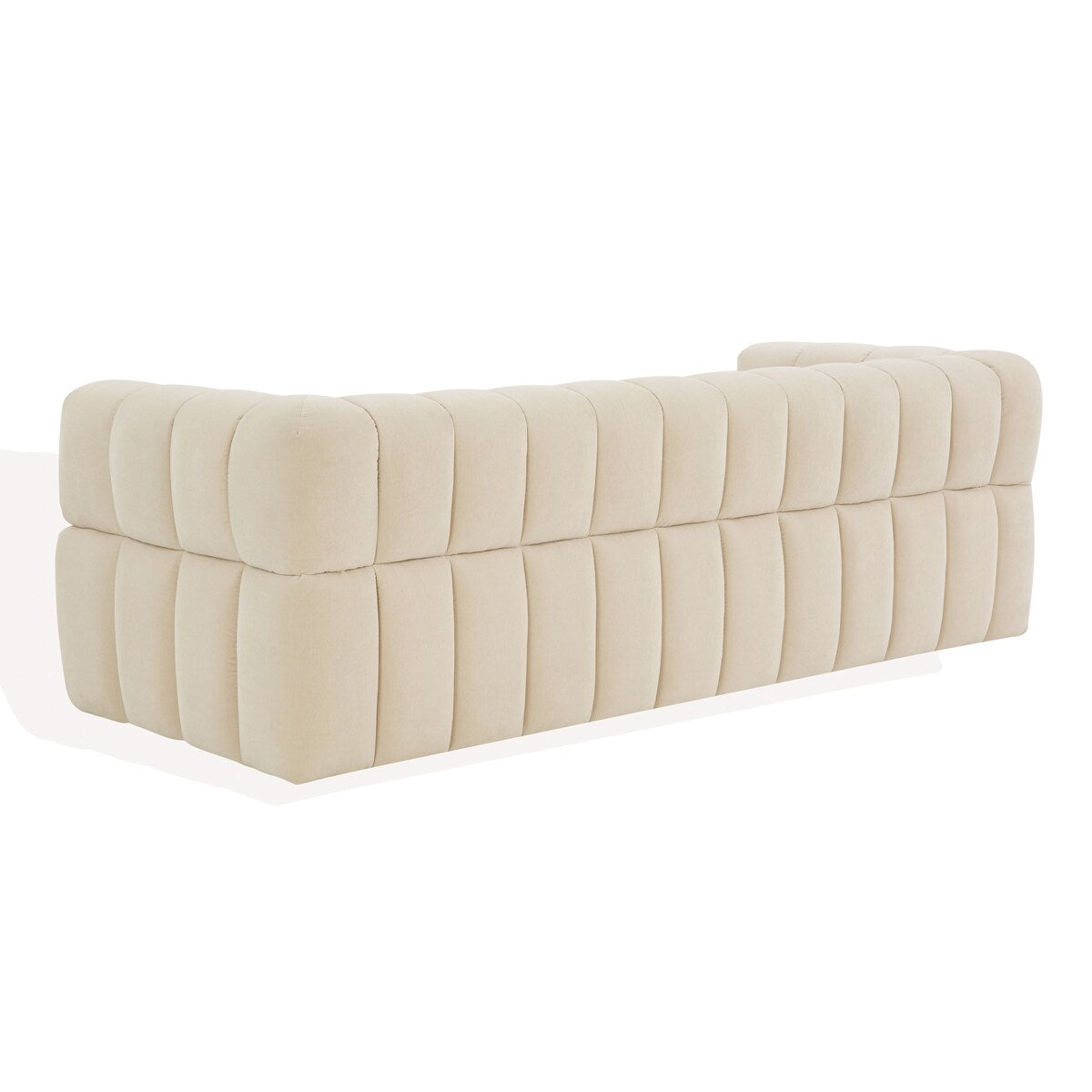 Safavieh Couture Calyna Channel Tufted Velvet Sofa - 90Wx34Dx25H