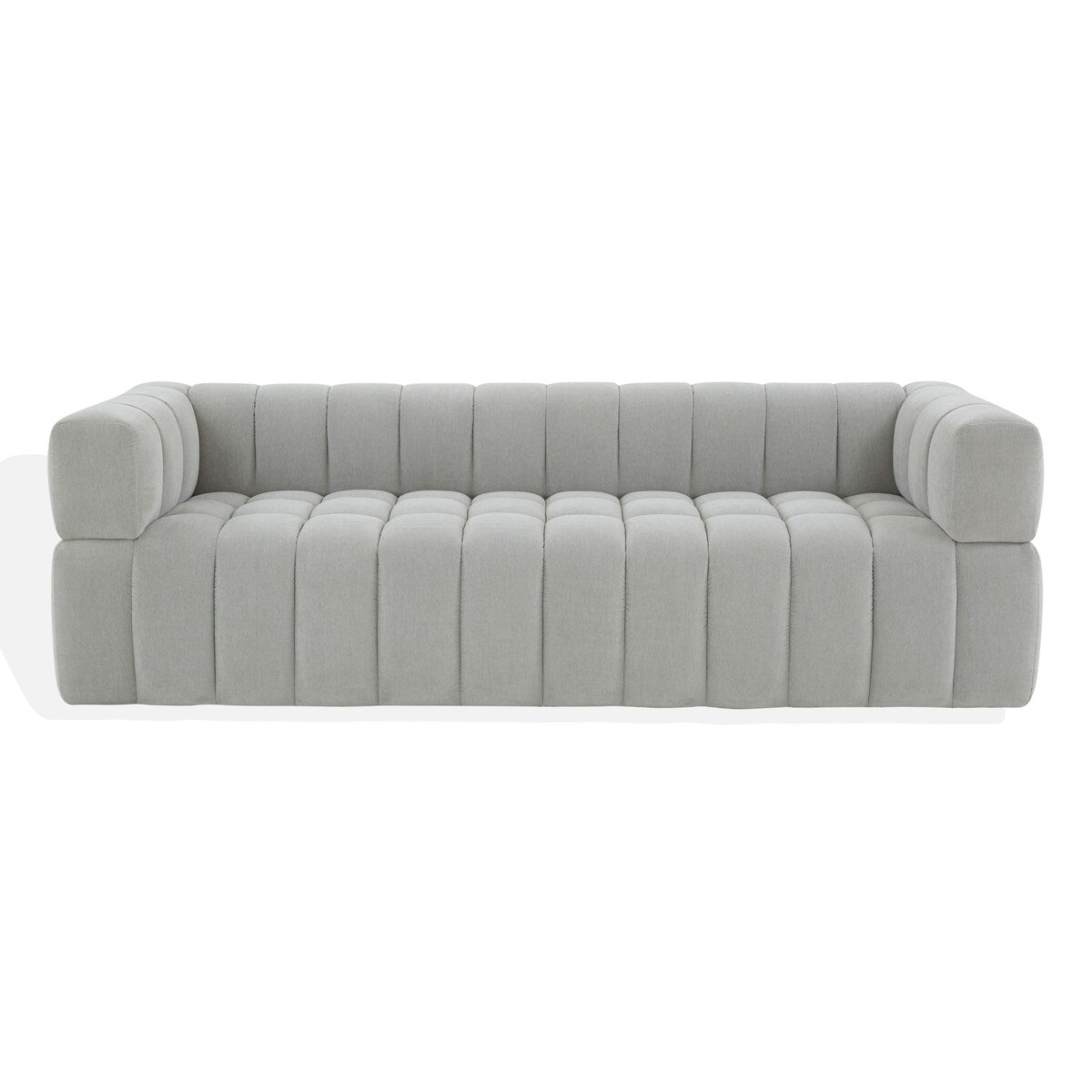 Safavieh Couture Calyna Channel Tufted Velvet Sofa - 90Wx34Dx25H