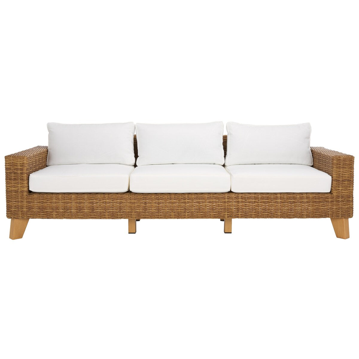 Safavieh Couture Margarita Wicker Patio Sofa - 95Wx34Dx27H