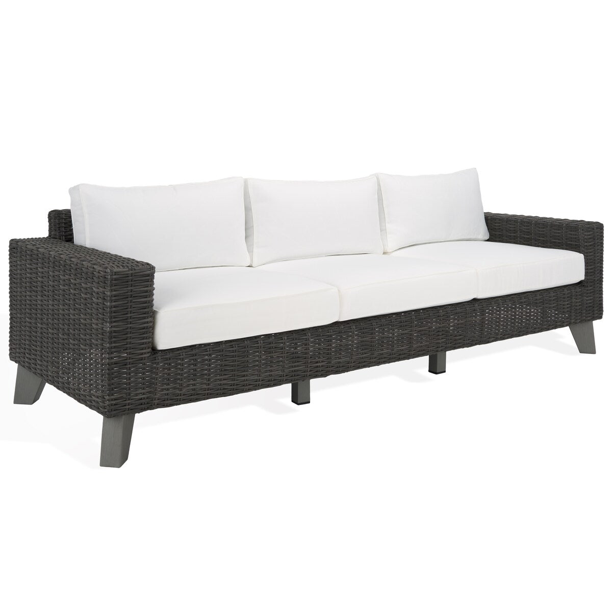 Safavieh Couture Margarita Wicker Patio Sofa - 95Wx34Dx27H