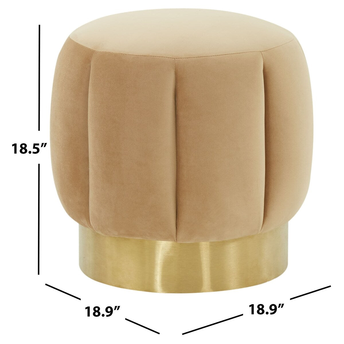 Safavieh Couture Maxine Channel Tufted Ottoman