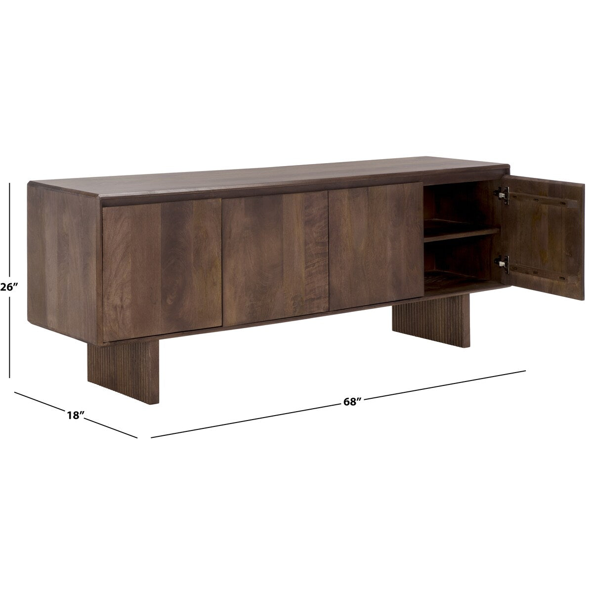 Safavieh Couture Rinaldi 4 Door Wood Sideboard - 68Wx18Dx26H