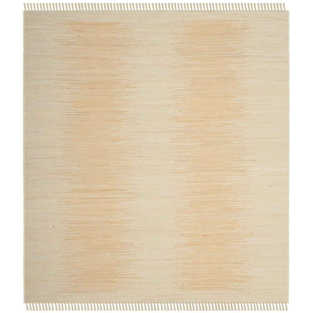 Safavieh Hand-Woven Montauk Flatweave Ivory Cotton Rug (6' Square)