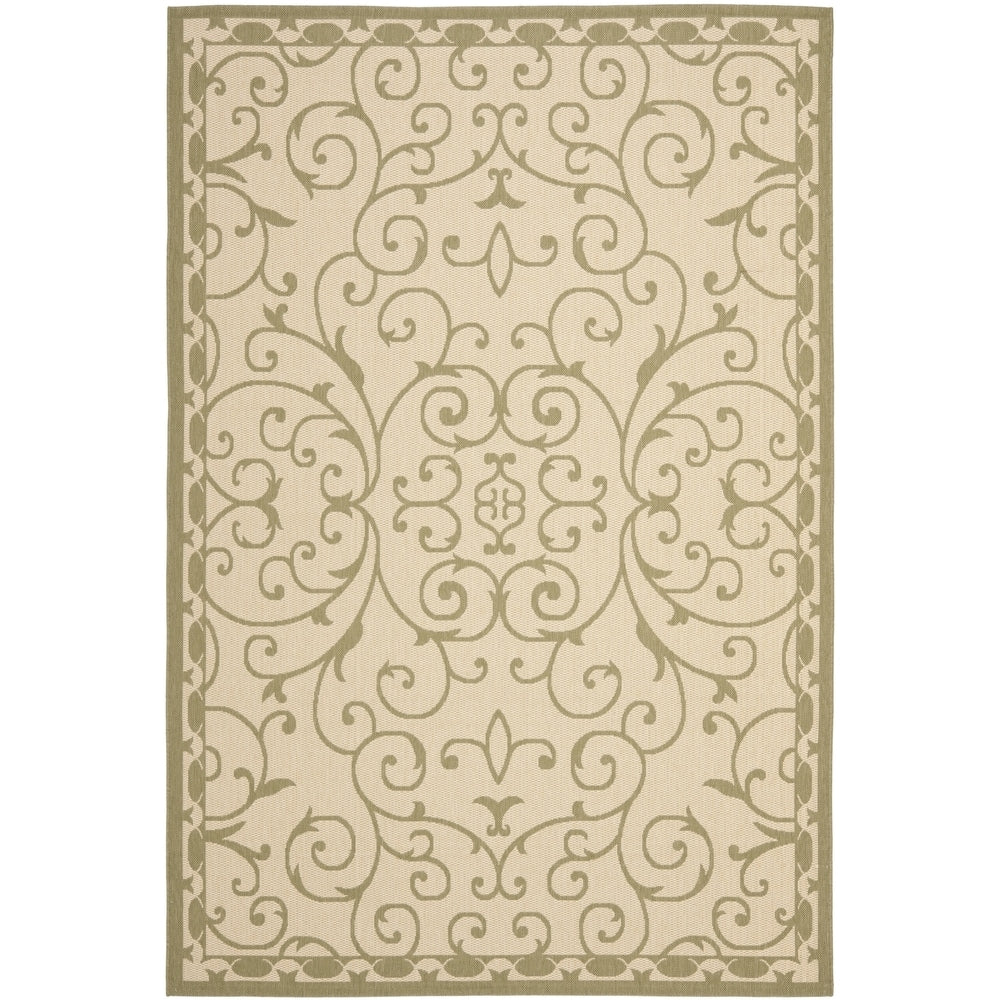 SAFAVIEH Courtyard Georgiann Scroll Indoor/ Outdoor Waterproof Patio Backyard Rug