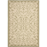 SAFAVIEH Courtyard Georgiann Scroll Indoor/ Outdoor Waterproof Patio Backyard Rug