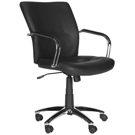 Safavieh Lysette Adjustable Swivel Black Desk Chair