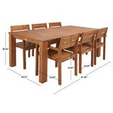 Safavieh Outdoor living Hestia 7-pieces Outdoor Dining Set - 39Wx81Dx29H